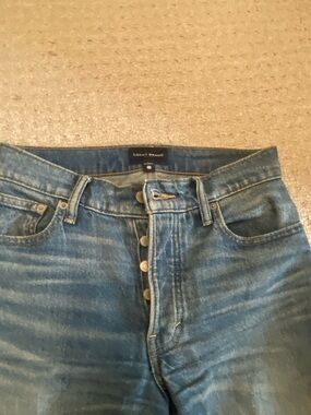 Lucky Brand Women’s Blue Mom Jeans with Button Fly